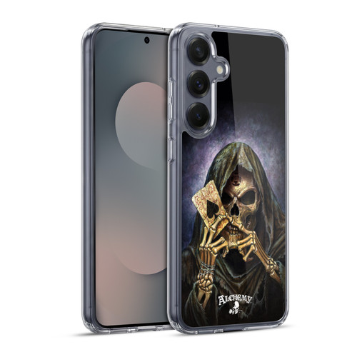 Alchemy Gothic Skull And Cards Reaper's Ace Soft Gel Case for Samsung Galaxy S25+ & MagSafe