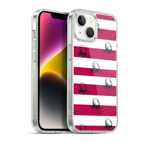 England Rugby Union History Pattern 2 Soft Gel Case for Apple iPhone 14