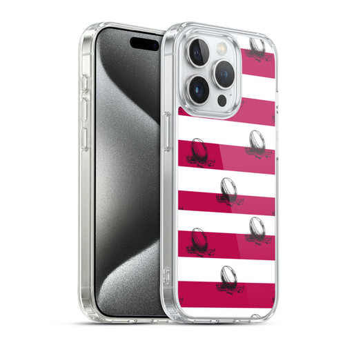 England Rugby Union History Pattern 2 Soft Gel Case for Apple iPhone 15 Pro & MagSafe