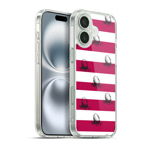 England Rugby Union History Pattern 2 Soft Gel Case for Apple iPhone 16 Plus & MagSafe