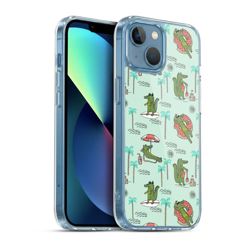 Andrea Lauren Design Sea Animals Alligators Soft Gel Case for Apple iPhone 13 Mini & MagSafe