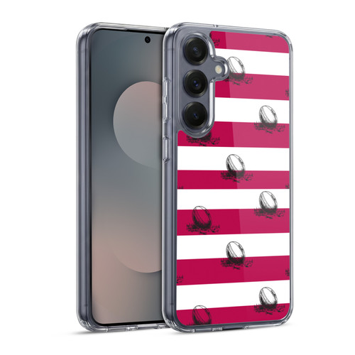 England Rugby Union History Pattern 2 Soft Gel Case for Samsung Galaxy S25 & MagSafe