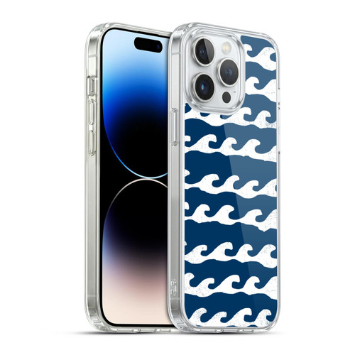 Andrea Lauren Design Sea Animals Blue Waves Soft Gel Case for Apple iPhone 14 Pro Max & MagSafe