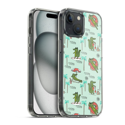 Andrea Lauren Design Sea Animals Alligators Soft Gel Case for Apple iPhone 15 & MagSafe