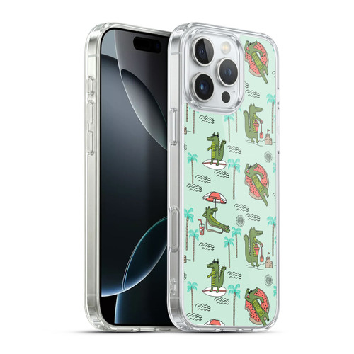 Andrea Lauren Design Sea Animals Alligators Soft Gel Case for Apple iPhone 16 Pro Max & MagSafe
