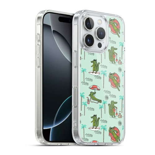 Andrea Lauren Design Sea Animals Alligators Soft Gel Case for Apple iPhone 16 Pro & MagSafe