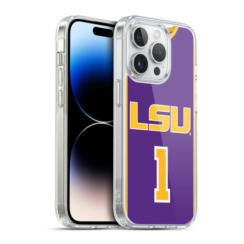 Louisiana State University LSU LSU Jersey Basketball 1 Soft Gel Case for Apple iPhone 13 Pro & MagSafe