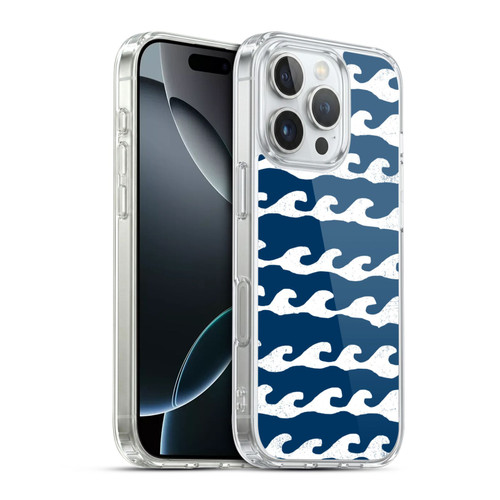 Andrea Lauren Design Sea Animals Blue Waves Soft Gel Case for Apple iPhone 16 Pro & MagSafe