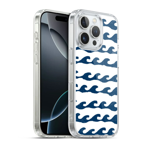 Andrea Lauren Design Sea Animals White Waves Soft Gel Case for Apple iPhone 16 Pro & MagSafe