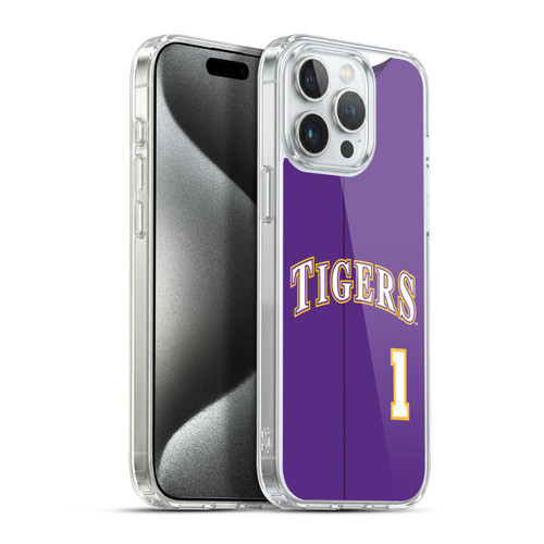 Louisiana State University LSU LSU Jersey Baseball 3 Soft Gel Case for Apple iPhone 15 Pro Max & MagSafe