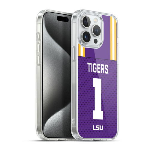 Louisiana State University LSU LSU Jersey Football 2 Soft Gel Case for Apple iPhone 15 Pro Max & MagSafe