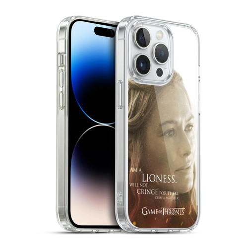 HBO Game of Thrones Character Portraits Cersei Lannister Soft Gel Case for Apple iPhone 14 Pro & MagSafe