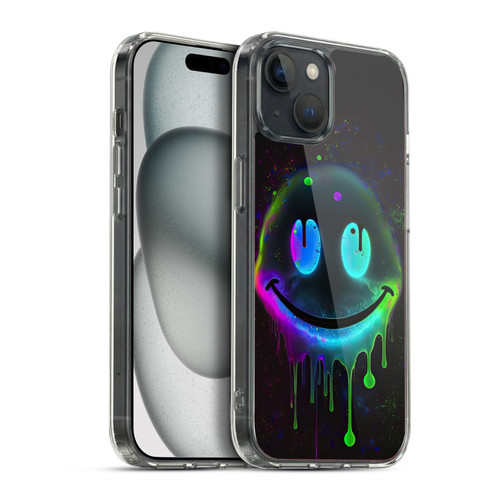 Wumples Cosmic Arts Drip Smiley Soft Gel Case for Apple iPhone 15 Plus & MagSafe