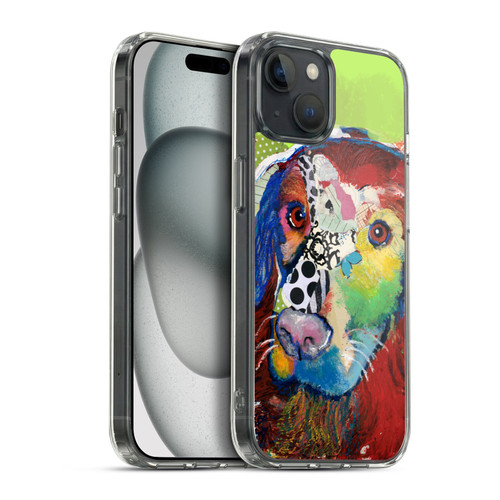 Michel Keck Dogs Irish Setter Soft Gel Case for Apple iPhone 15 Plus & MagSafe