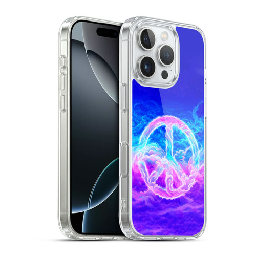 Wumples Cosmic Arts Clouded Peace Symbol Soft Gel Case for Apple iPhone 16 Pro & MagSafe