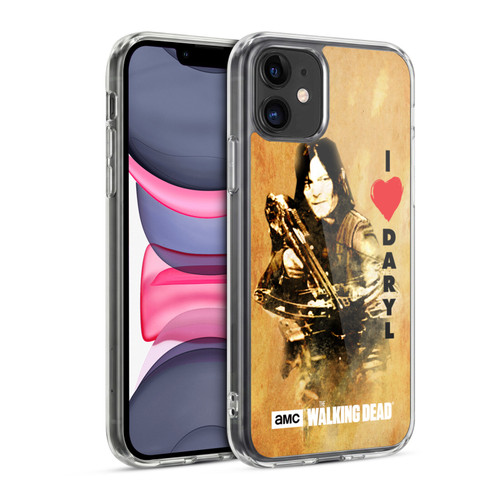AMC The Walking Dead Typography Love Daryl Crossbow Soft Gel Case for Apple iPhone 11