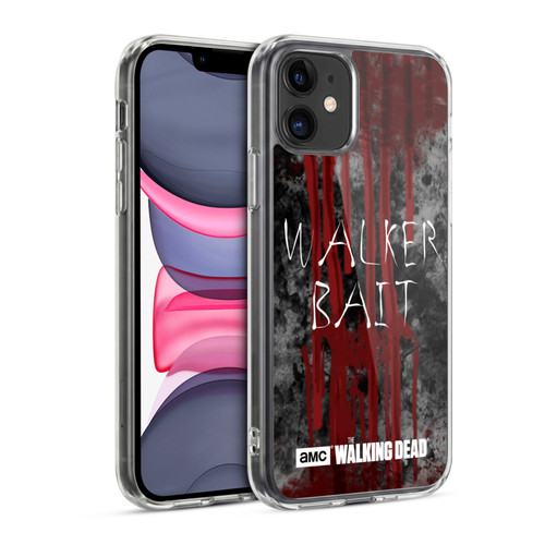 AMC The Walking Dead Typography Walker Bait Soft Gel Case for Apple iPhone 11
