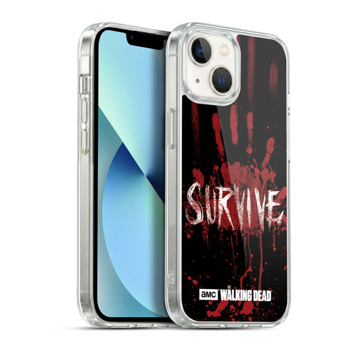 AMC The Walking Dead Typography Survive Hand Soft Gel Case for Apple iPhone 13