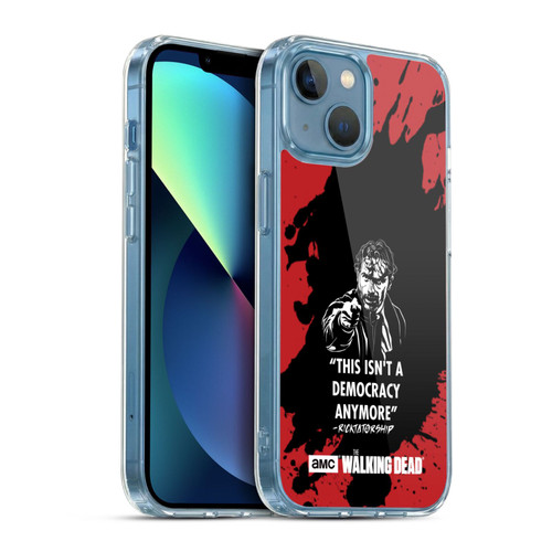 AMC The Walking Dead Typography Ricktatorship Soft Gel Case for Apple iPhone 13 Mini & MagSafe