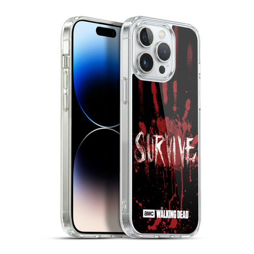AMC The Walking Dead Typography Survive Hand Soft Gel Case for Apple iPhone 13 Pro Max & MagSafe