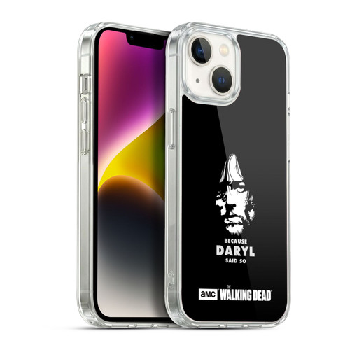 AMC The Walking Dead Typography Daryl Says Soft Gel Case for Apple iPhone 14