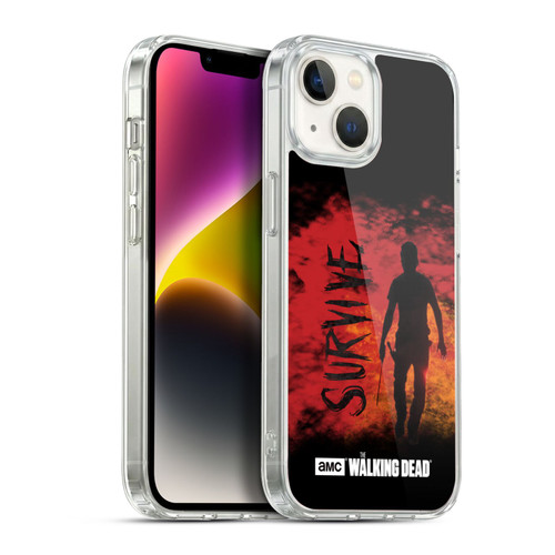 AMC The Walking Dead Typography Survive Rick Machete Soft Gel Case for Apple iPhone 14
