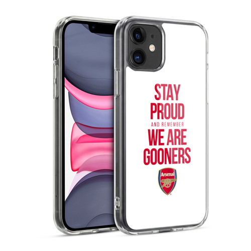 Arsenal FC Gunners Stay Proud Soft Gel Case for Apple iPhone 11