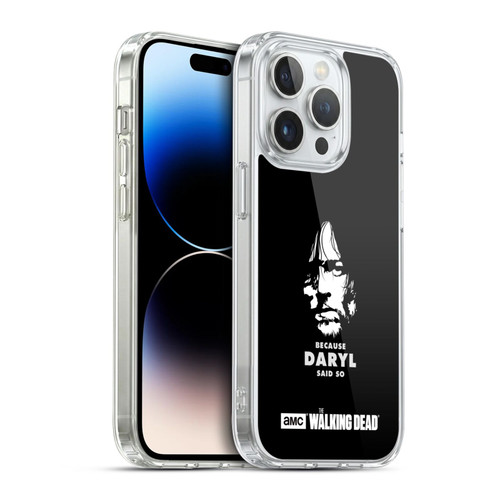 AMC The Walking Dead Typography Daryl Says Soft Gel Case for Apple iPhone 14 Pro & MagSafe