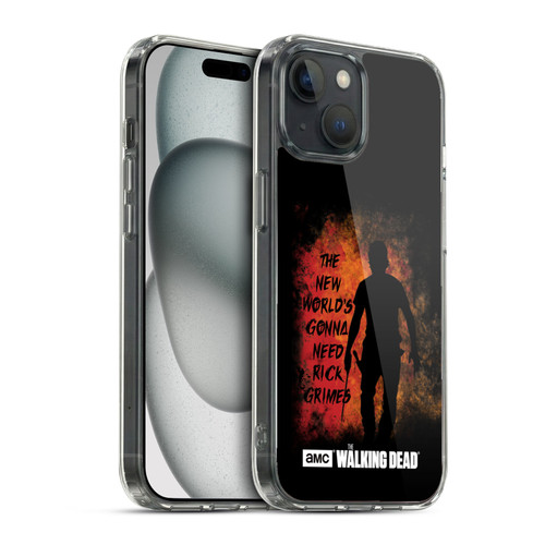 AMC The Walking Dead Typography Gonna Need Rick Soft Gel Case for Apple iPhone 15 & MagSafe