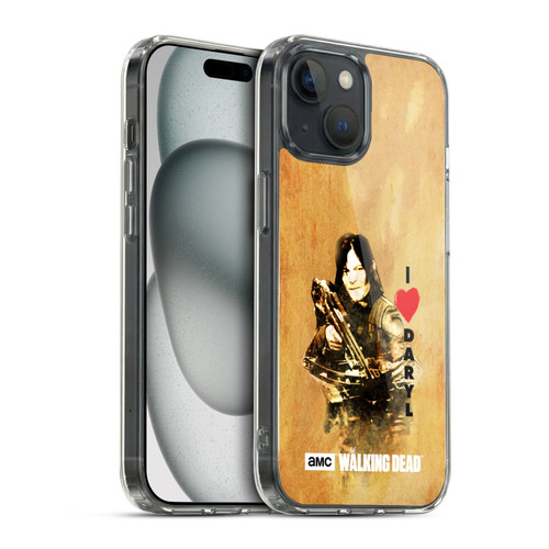 AMC The Walking Dead Typography Love Daryl Crossbow Soft Gel Case for Apple iPhone 15 & MagSafe