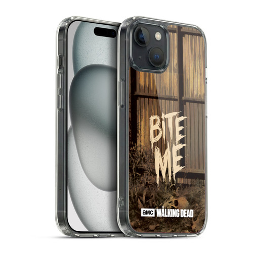 AMC The Walking Dead Typography Bite Me Soft Gel Case for Apple iPhone 15 Plus & MagSafe