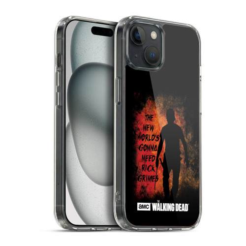 AMC The Walking Dead Typography Gonna Need Rick Soft Gel Case for Apple iPhone 15 Plus & MagSafe