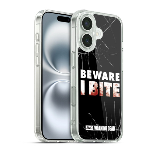 AMC The Walking Dead Typography I Bite Soft Gel Case for Apple iPhone 16 & MagSafe