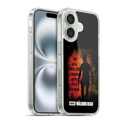AMC The Walking Dead Typography Gonna Need Rick Soft Gel Case for Apple iPhone 16 & MagSafe