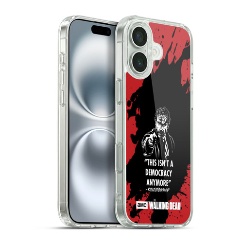 AMC The Walking Dead Typography Ricktatorship Soft Gel Case for Apple iPhone 16 Plus & MagSafe