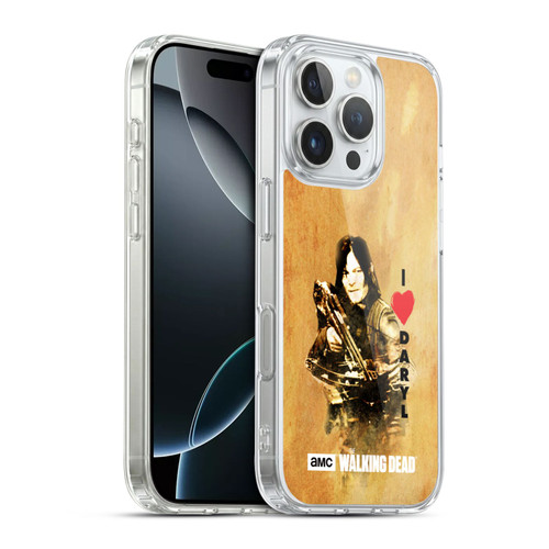 AMC The Walking Dead Typography Love Daryl Crossbow Soft Gel Case for Apple iPhone 16 Pro & MagSafe