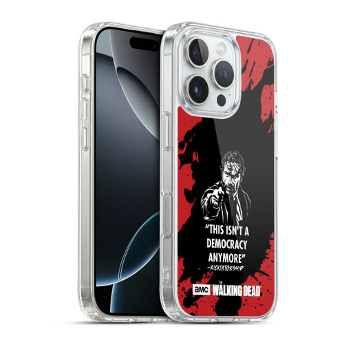 AMC The Walking Dead Typography Ricktatorship Soft Gel Case for Apple iPhone 16 Pro & MagSafe