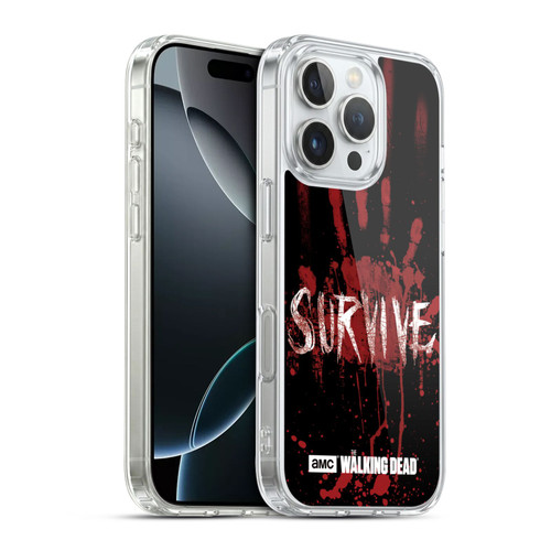 AMC The Walking Dead Typography Survive Hand Soft Gel Case for Apple iPhone 16 Pro & MagSafe