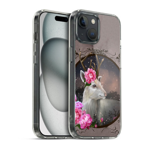 Ash Evans Animals White Deer Soft Gel Case for Apple iPhone 15 & MagSafe