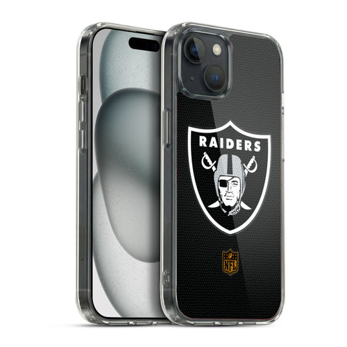 NFL Las Vegas Raiders Logo Football Soft Gel Case for Apple iPhone 15 Plus & MagSafe
