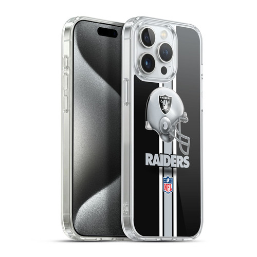NFL Las Vegas Raiders Logo Helmet Soft Gel Case for Apple iPhone 15 Pro Max & MagSafe