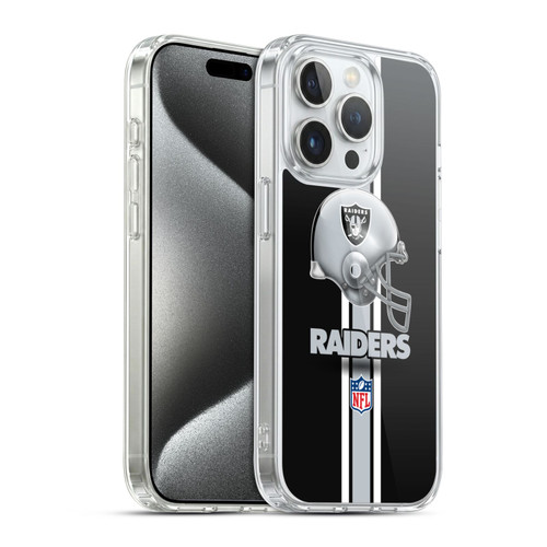 NFL Las Vegas Raiders Logo Helmet Soft Gel Case for Apple iPhone 15 Pro & MagSafe