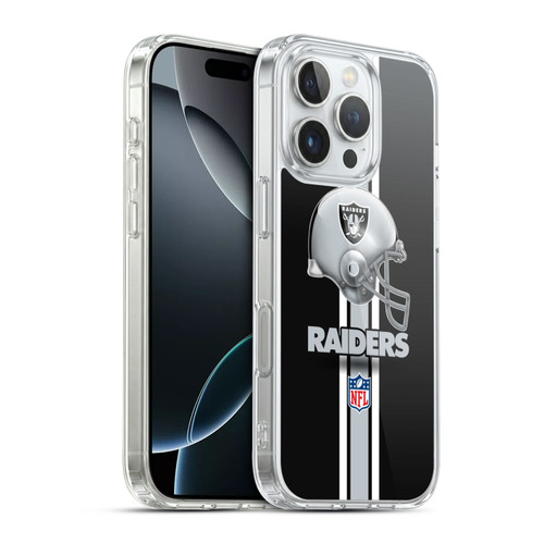 NFL Las Vegas Raiders Logo Helmet Soft Gel Case for Apple iPhone 16 Pro & MagSafe