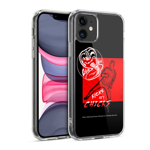 Cobra Kai Composed Art John Lawrence Kicks Soft Gel Case for Apple iPhone 11