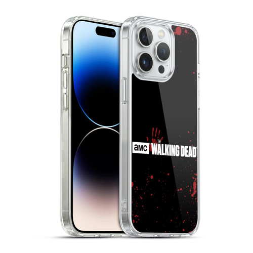 AMC The Walking Dead Logo Blood Black Soft Gel Case for Apple iPhone 14 Pro Max & MagSafe