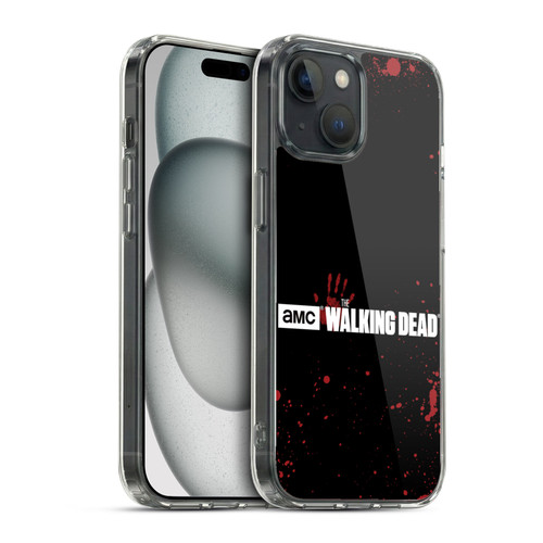 AMC The Walking Dead Logo Blood Black Soft Gel Case for Apple iPhone 15 & MagSafe