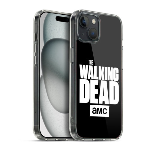 AMC The Walking Dead Logo Black Soft Gel Case for Apple iPhone 15 Plus & MagSafe