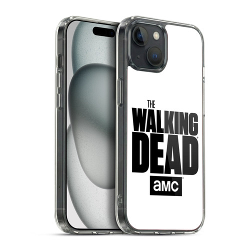 AMC The Walking Dead Logo White Soft Gel Case for Apple iPhone 15 Plus & MagSafe