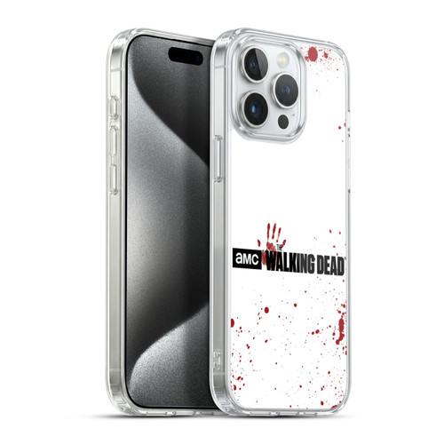 AMC The Walking Dead Logo Blood White Soft Gel Case for Apple iPhone 15 Pro Max & MagSafe