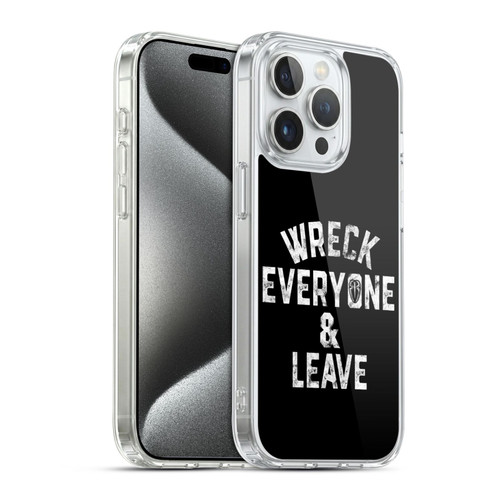 WWE R. Reigns Graphics Wreck Everyone & Leave Soft Gel Case for Apple iPhone 15 Pro & MagSafe